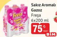 FREŞA SAKIZ AROMALI GAZOZ 6X200 ML